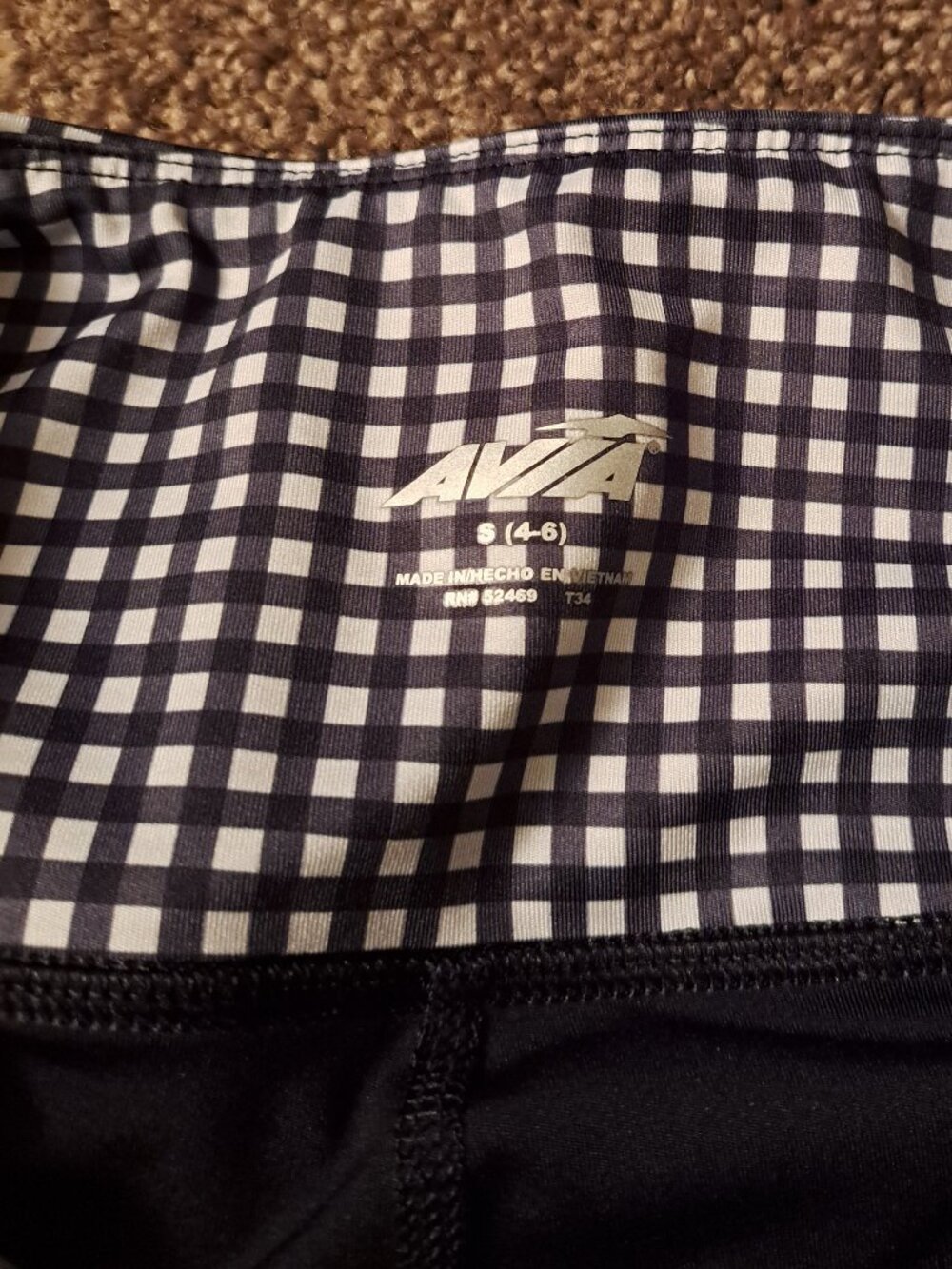 Avia Women's Court Skort, with Built-In Shorts. Checkered/Black Soot Gingham - Picture 5 of 9